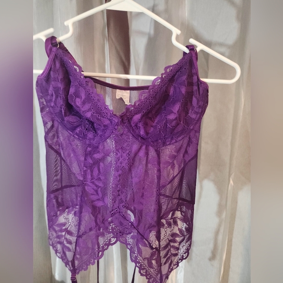 Purple XL boustier/garter - Picture 1 of 3